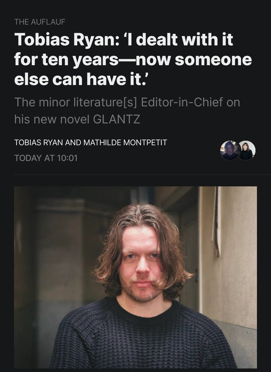 new interview @ The Auflauf
link below