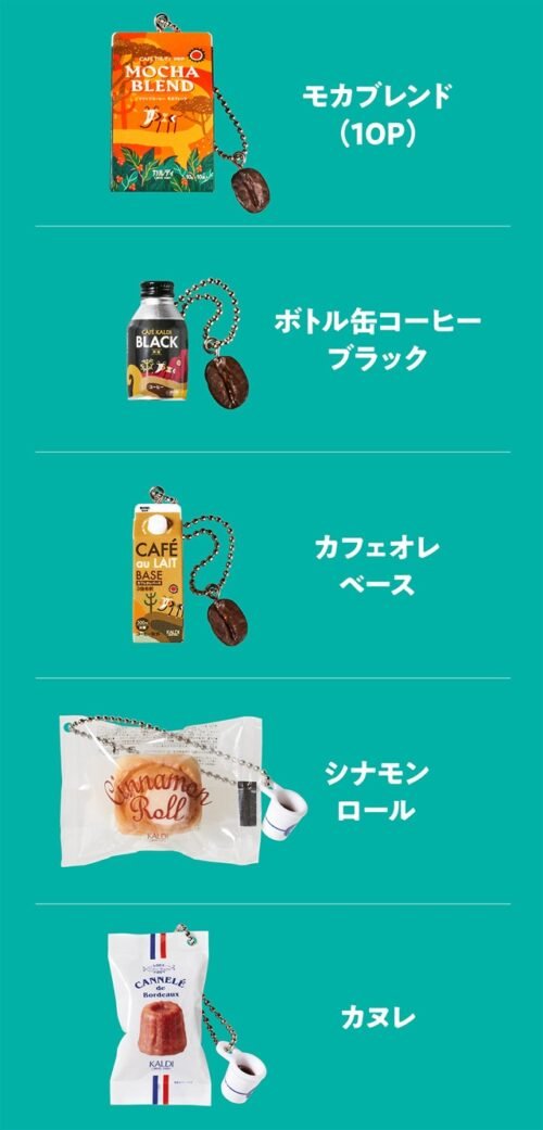 カルディ『コーヒーグッズ ミニチュアチャーム』おまけがもらえる
