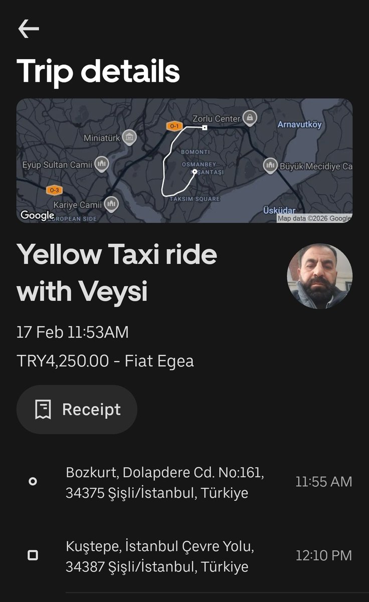 Taksici bir sıfır fazla yazmış ücrete, nasıl geri alınacak bu ücret <a href="/Uber/">Uber</a>?

#taksi #istanbul #uber