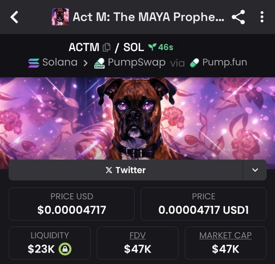 degenThibault's tweet photo. Highlighted $ACTM at $47K market cap in my TG community 🌕
6UYrqoeGWHnz2DHXSsWkFwgGrZLub95NrpDZdA5dpump
#ACTM #Solana https://t.co/UUvcFyLctf