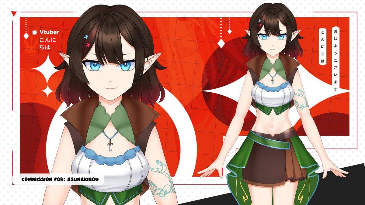Thank you so much for your order! I’m happy I could make your model <a href="/AsunaKib/">Asuna Kibou/Kib 🎮 Elf EN VTuber</a> 
#Vtubers  #Commission