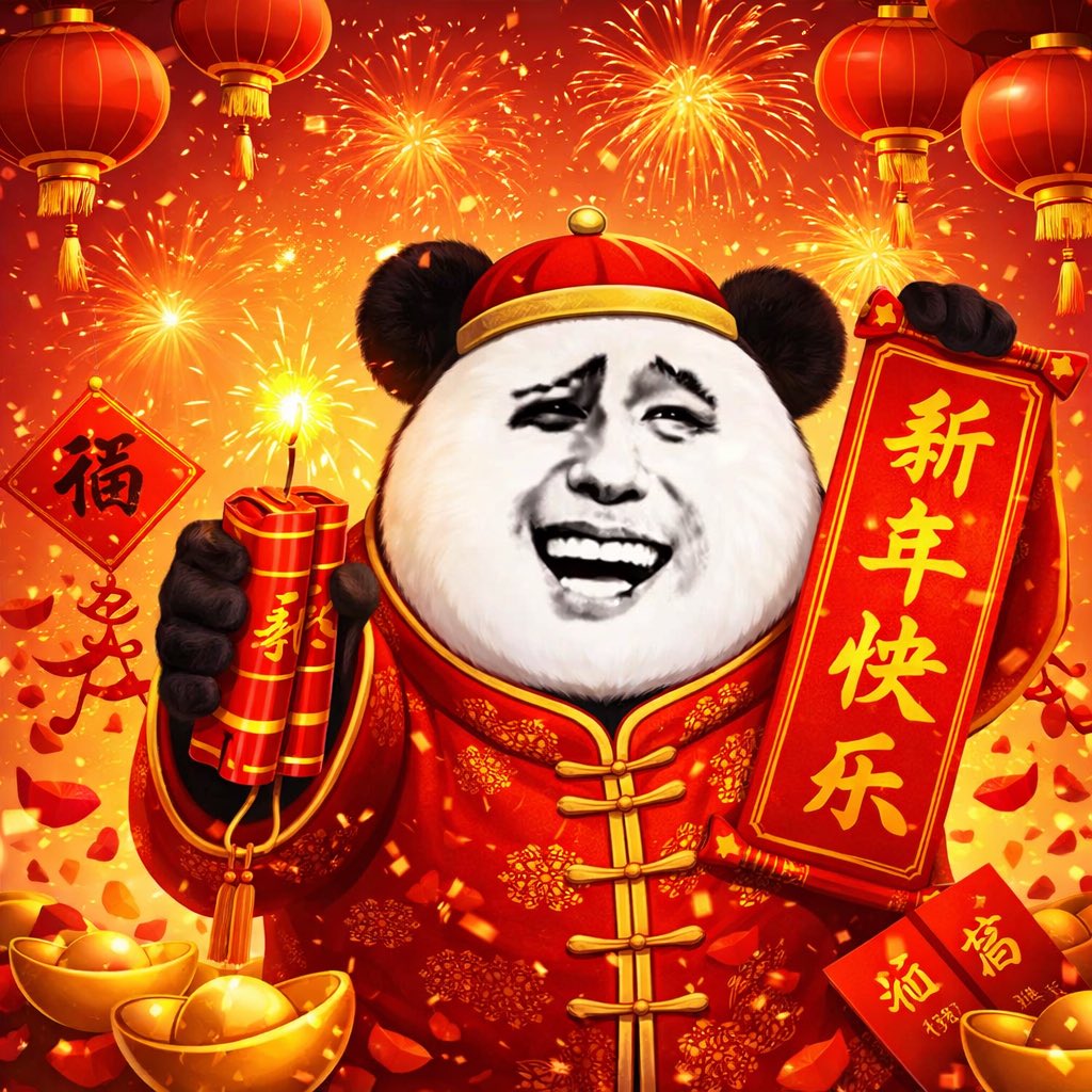新年到啦！祝大家吃好喝好，开心一整年！
