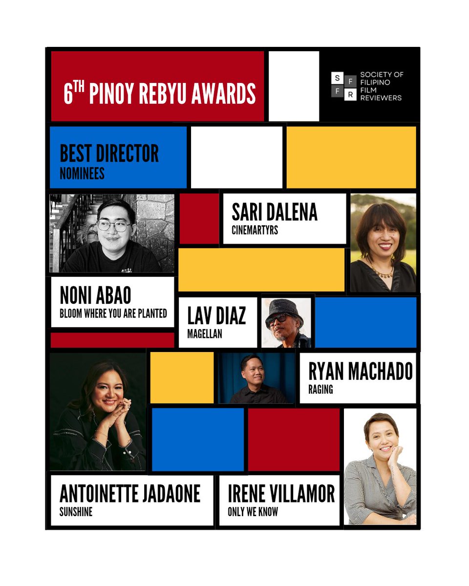 The nominees for BEST DIRECTOR are: 

Noni Abao, Bloom Where You Are Planted
Sari Dalena, Cinemartyrs
Lav Diaz, Magellan
Antoinette Jadaone, Sunshine
Ryan Machado, Raging
Irene Emma Villamor, Only We Know