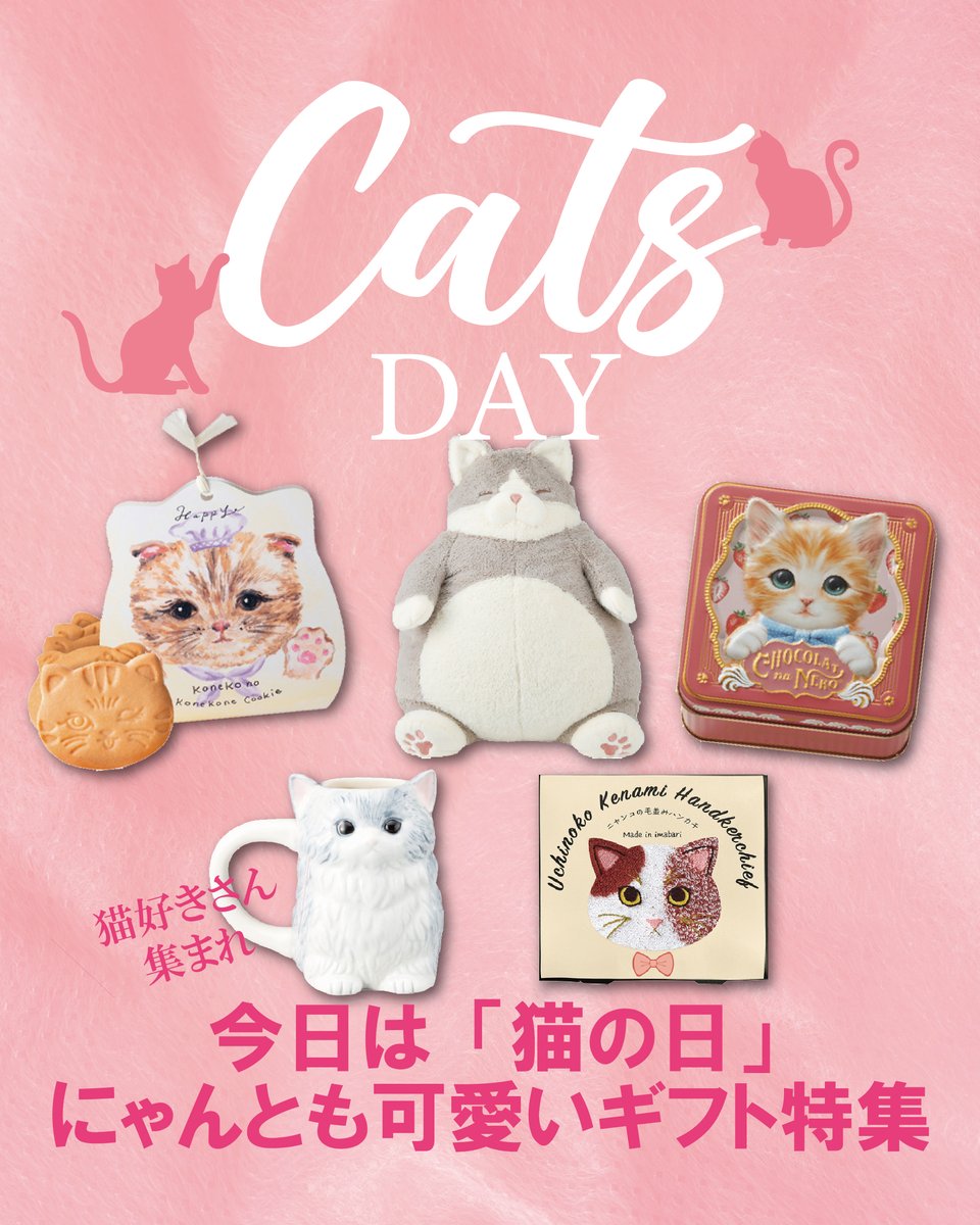 2.22 CAT DAY 🐾🐱 ／ 今日は 猫の日 ✨にゃんとも可愛い猫モチーフの