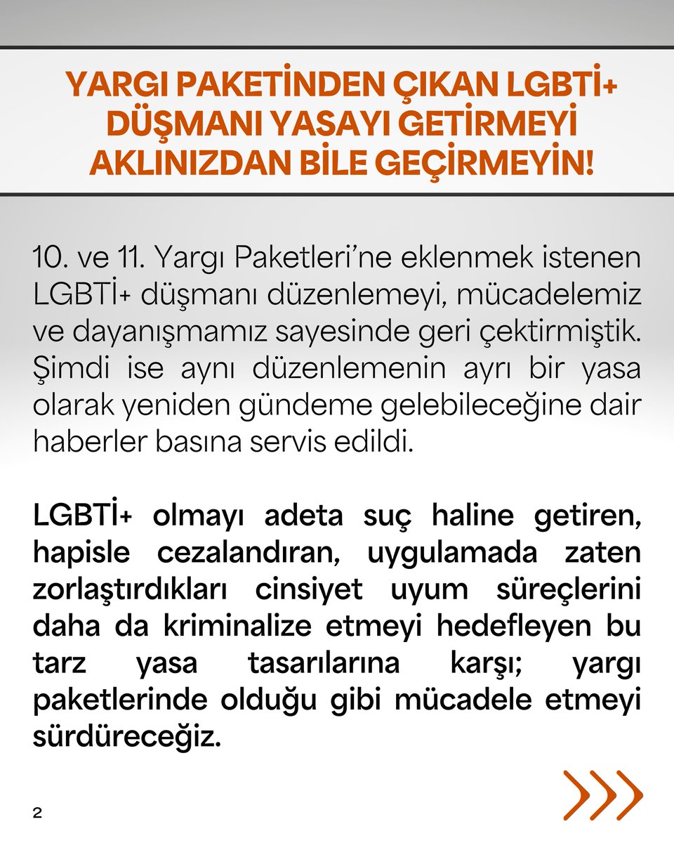 spodlgbti's tweet photo. Yargı Paketinden çıkan LGBTİ+ düşmanı yasayı getirmeyi aklınızdan bile geçirmeyin! https://t.co/DOIvokLBeP