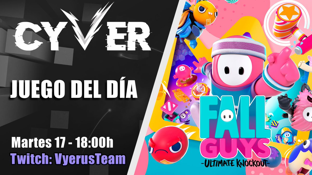 🔥 HOY A LAS 18:00 EN EL CYVER

🎮 Fall Guys
⏰ 18:00h
📺 twitch.tv/vyerusteam 

¿Cuántas coronas conseguirán nuestros CC's?