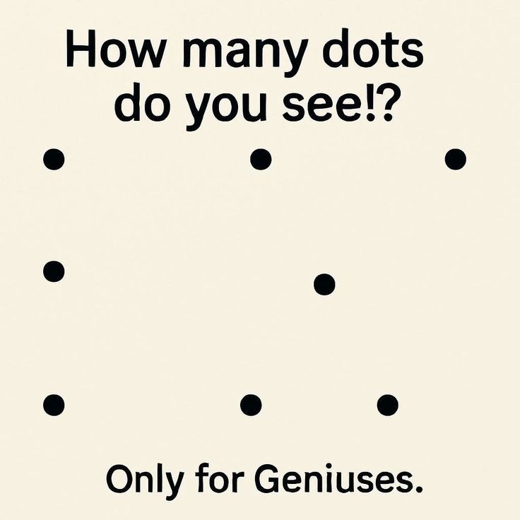 How many dots do you see 🤔