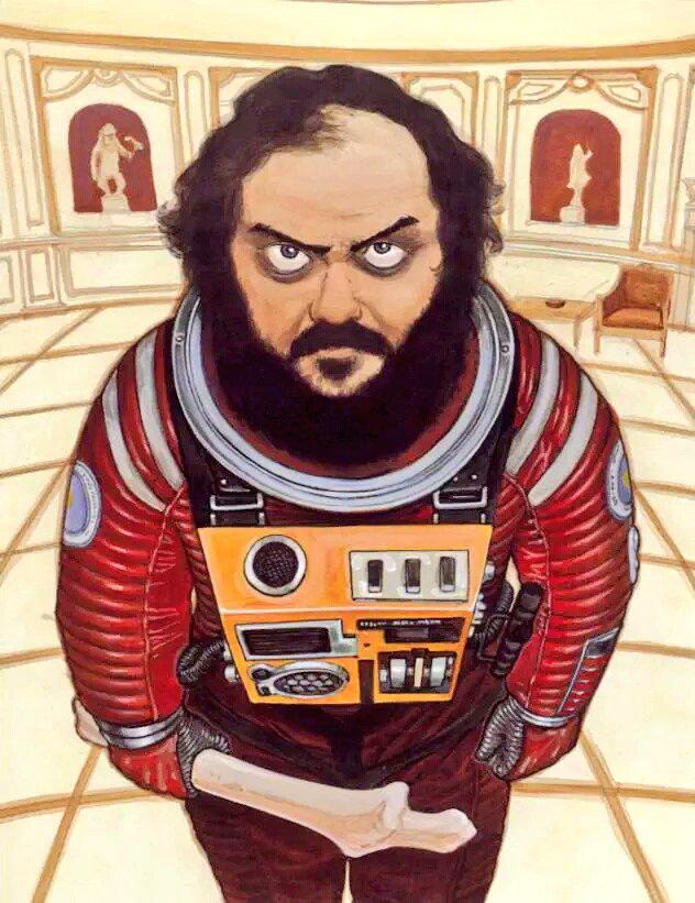_Meloku's tweet image. Stanley Kubrick drawn by Katsuhiro Otomo