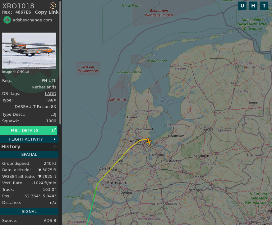 出航 Verstappen's 8X jet just touched ground! 🛬Amsterdam, North