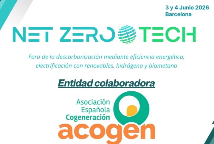 noticiasmaquina's tweet photo. ACOGEN renueva su colaboración con Net Zero Tech 2026 https://t.co/213YaBdCZG #ACOGEN #NetZeroTech #cogeneración #descarbonización #sostenibilidad https://t.co/1QgTF5qHEC