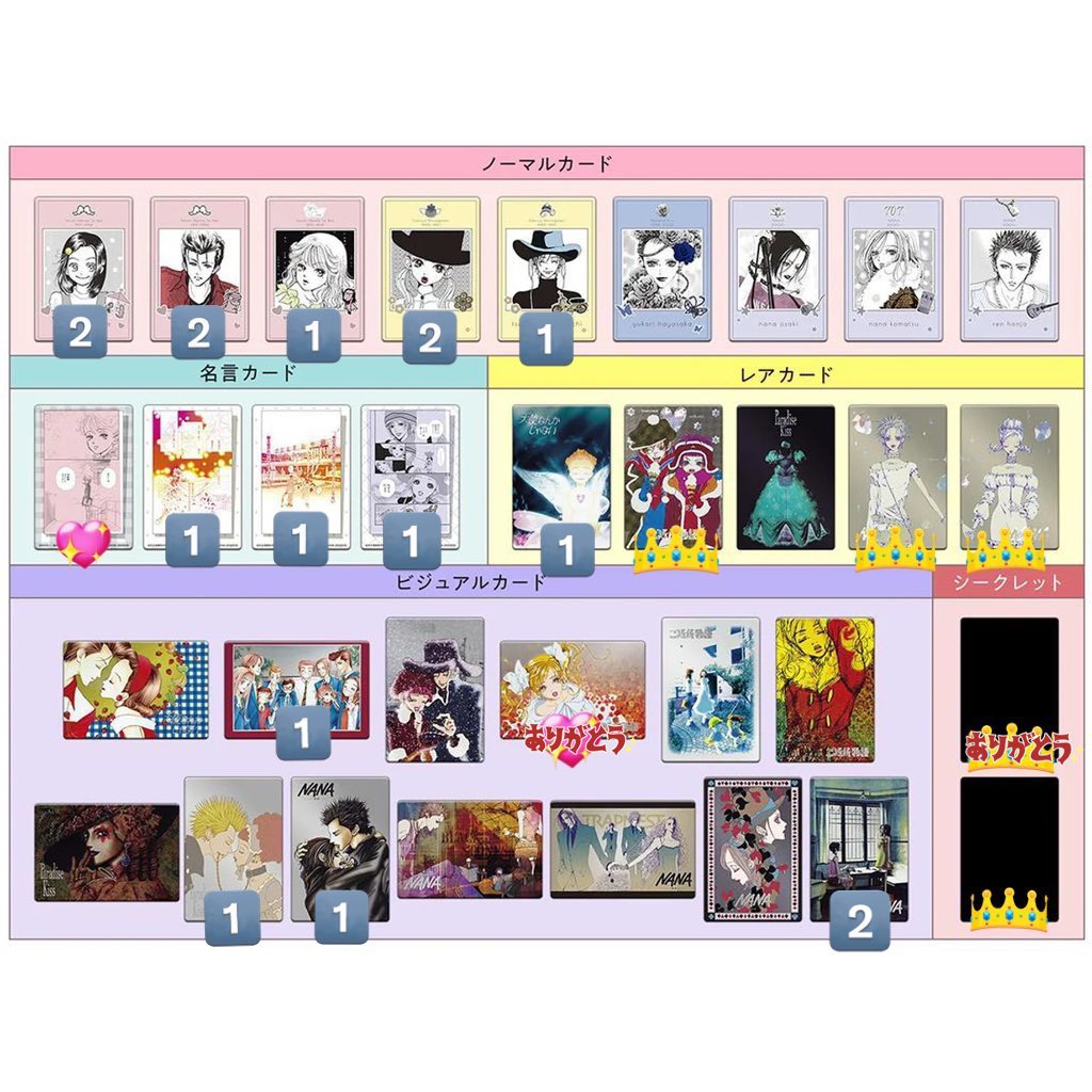 msw798835's tweet photo. 【交換】矢沢あい ツインウエハース 天使なんかじゃない ご近所物語 Paradise Kiss NANA ウエハース

譲　画像数字分

求　👑（シークレットタクミ）>💖

郵送希望です。
ご気軽にお声がけください🙇‍♀️ https://t.co/wUZMtJZ12J