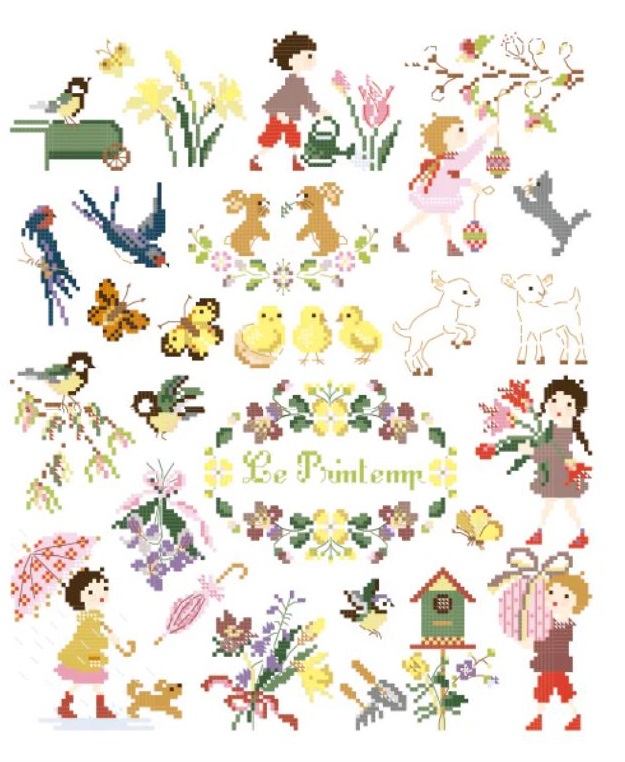 【Perrette Samouiloff図案（春） - Petites histoires a broder 4ご予約受付中♪】
優しい日差しに心弾む一日、、、🐣🌸
そんな風景の小さなモチーフいろいろ🐣🌸
ひよこや蝶々、ウサギやツバメ🐣🌸
イースターエッグを運ぶ子どもも♪🐣🌸
mag-mart.jp/vol/05871202603