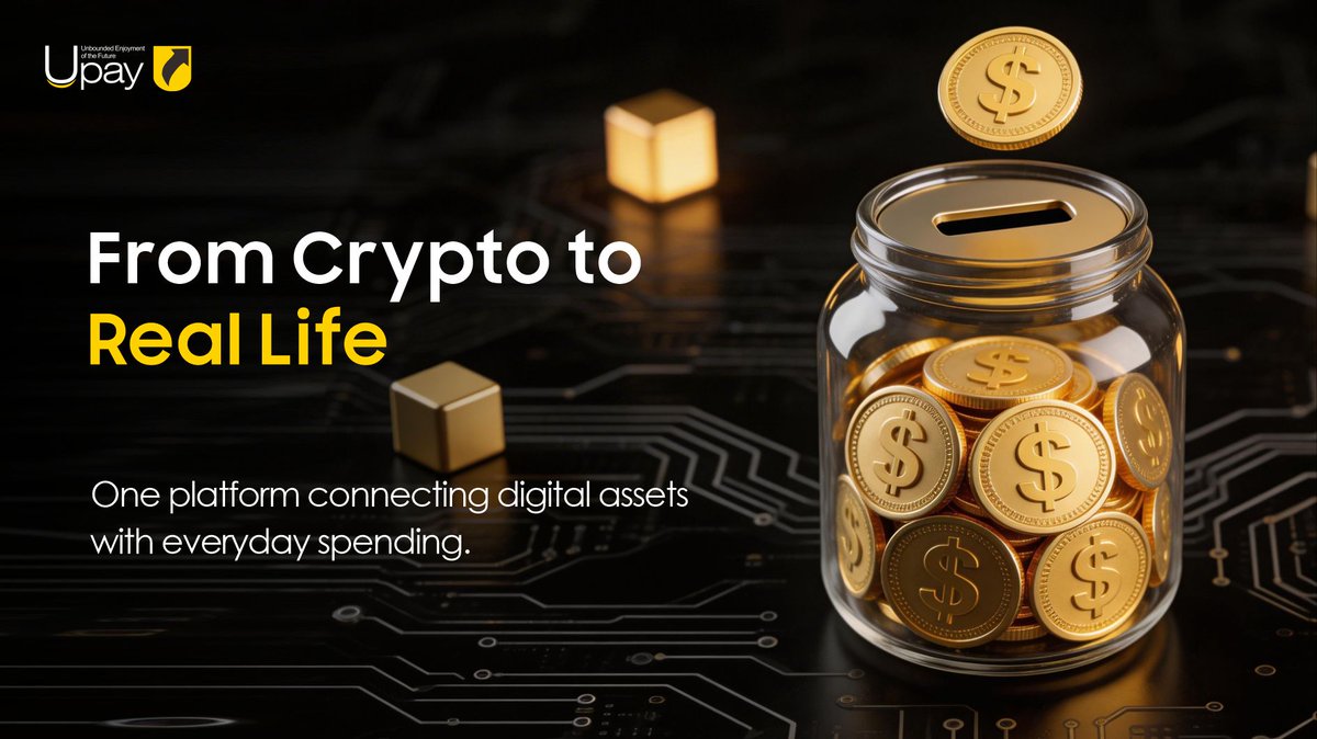Ubdpay's tweet photo. From crypto to real life.
Upay bridges digital assets with everyday spending, turning blockchain value into something you can actually use — for shopping, subscriptions, travel, and daily payments.
Crypto isn’t just for holding anymore. It’s for living. https://t.co/K36jj68YQP