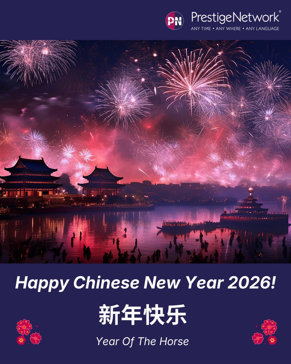 anylanguage's tweet photo. Happy Chinese New Year from Prestige Network! 
新年快乐🐎 

Wishing our team, partners, and clients a year full of success, growth and new opportunities!

#ChineseNewYear #LunarYear #YearOfTheHorse https://t.co/gqKOvRx76c