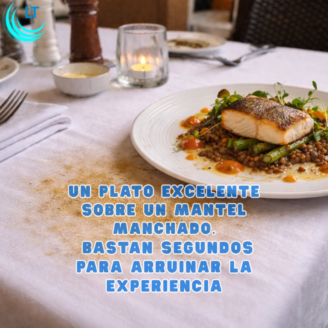 LavadoTextiles's tweet photo. Un plato puede ser perfecto.
Si el mantel tiene una mancha, el cliente lo nota.En restauración, los detalles lo son todo. #restaurantes #LIMPIO #Lavandería https://t.co/akZ8XnlKKT