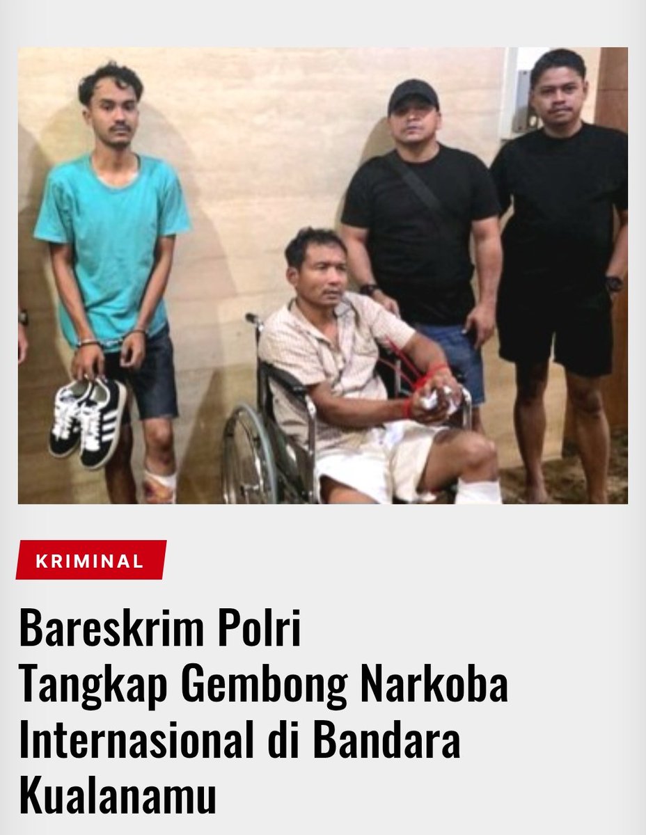 Perang terhadap narkoba kian gencar dilakukan Bareskrim Polri, mengingat peredaran narkoba sangat masif.

Buronan narkoba kelas kakap, Supriadi alias Adi T, akhirnya tumbang setelah tim Subdit IV dan Satgas NIC meringkusnya di Bandara Internasional Kualanamu, Jumat 13/2/2026.