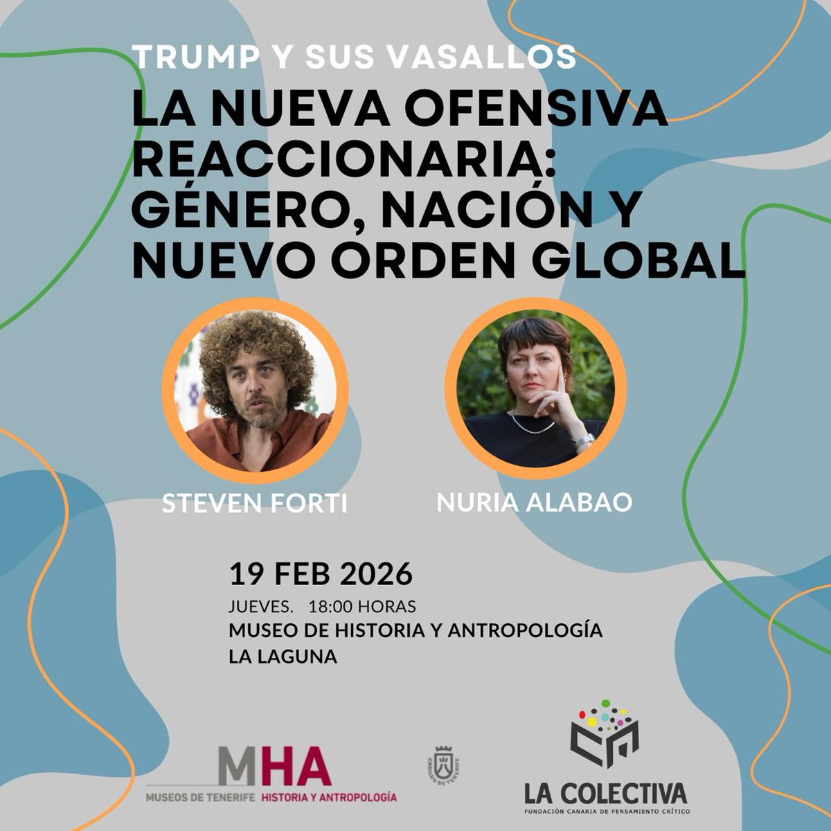 <a href="/lacolectiva_can/">La Colectiva</a> le invitamos a esta interesante e importante charla en #LaLaguna <a href="/Tenerife/">Tenerife</a> .  Ante el embate de la #extremaderecha conocerla para combatirla es fundamental.
Acude y difunde.
<a href="/StevenForti/">Steven Forti</a> <a href="/nu_alabao/">Nuria Alabao ⭐️</a>