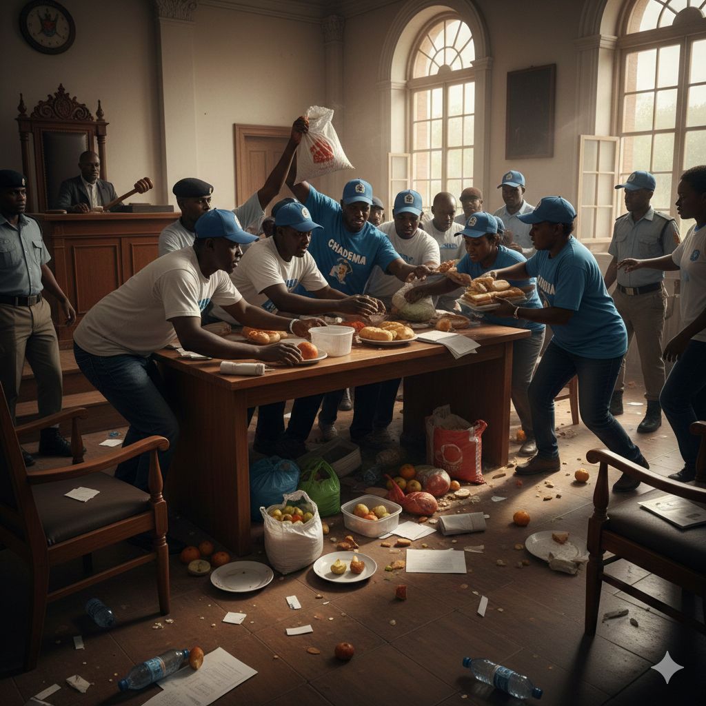 CHADEMA wanacheza mchezo wa kuigiza usio na mwisho.
   Wanadai serikali ya CCM haiko madarakani kihalali,
   lakini kila siku wanapiga hodi milango ya serikali hiyo hiyo.
   Huwezi kukataa uhalali wa mti huku ukingojea kivuli chake.
   Huenda huu ni mkakati wa kutafuta