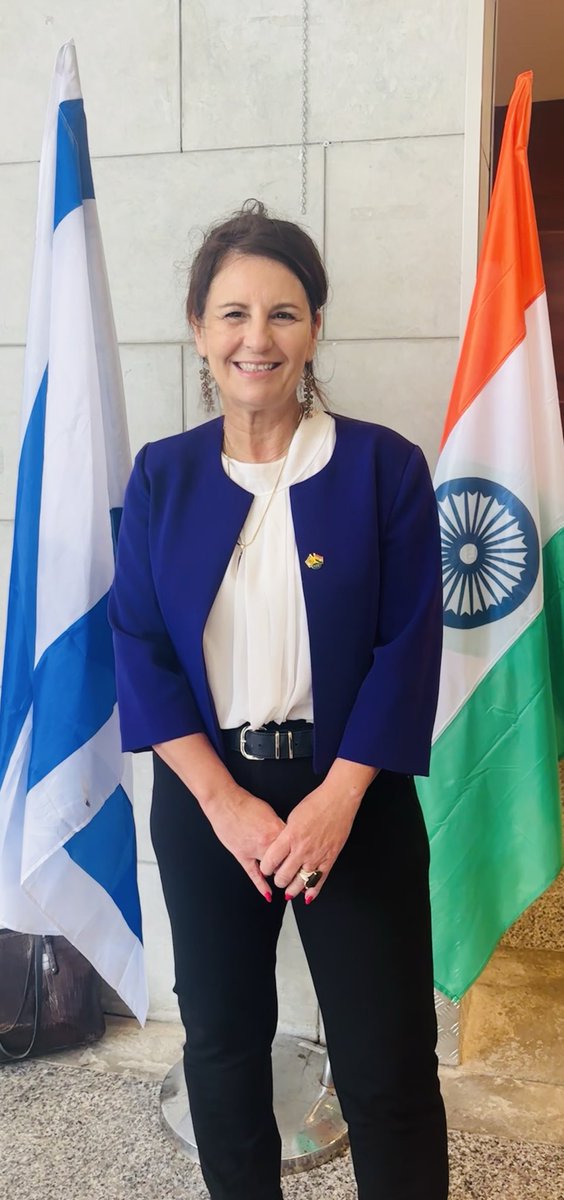 Waiting to ⁦<a href="/PMOIndia/">PMO India</a>⁩ visit to Israel. The flags are ready. 🇮🇳❤️🇮🇱