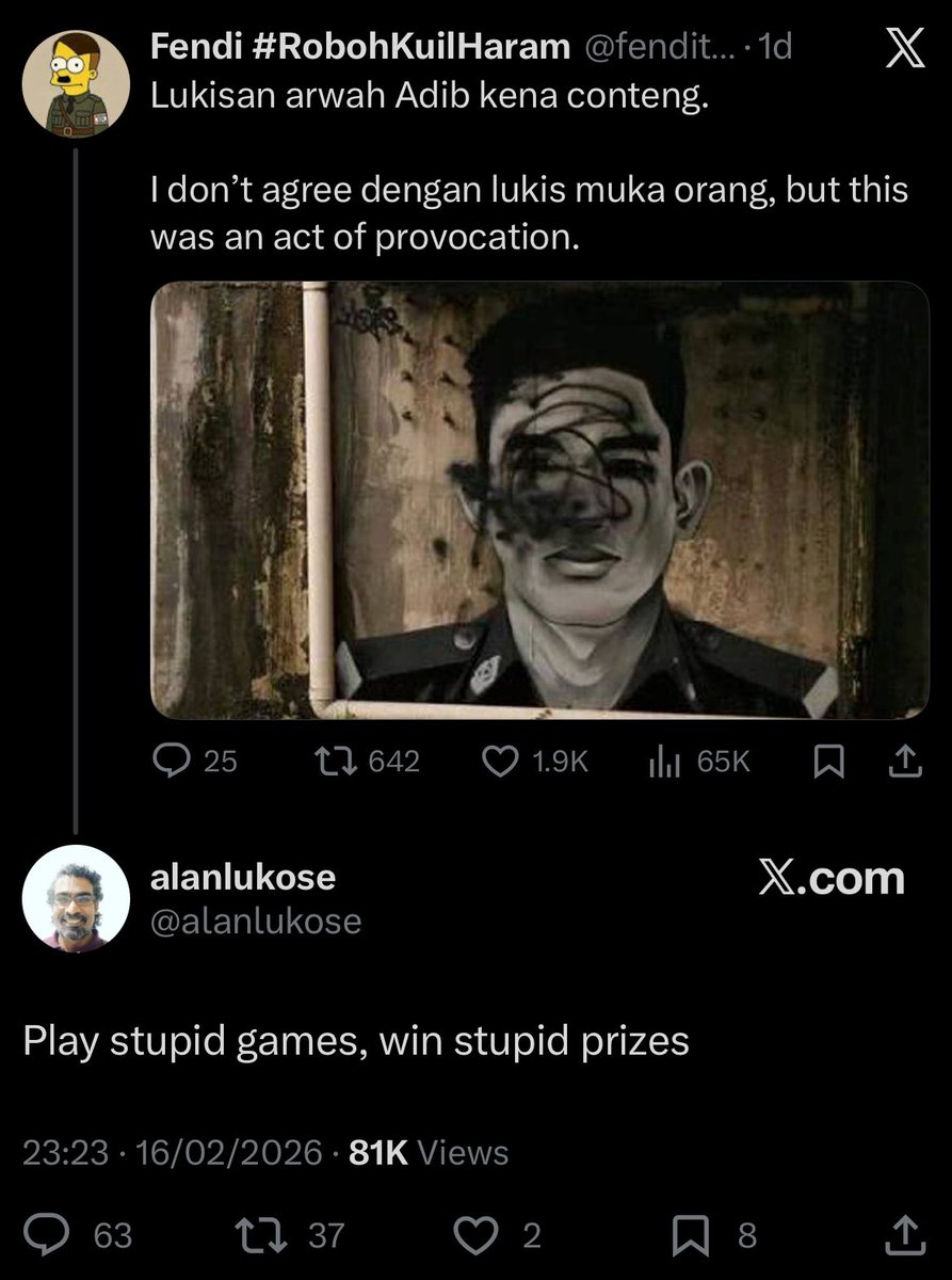 <a href="/alanlukose/">alanlukose</a> <a href="/fendithehunk/">Fendi #RobohKuilHaram</a> Concerned about an alleged 3R-related post by a CIMB staff member on X. Kindly investigate and clarify. As a major Malaysian bank, CIMB must uphold professionalism, unity, and respect in all public conduct.

<a href="/CIMBMalaysia/">CIMBMalaysia</a> <a href="/CIMBNiaga/">CIMB Niaga</a> <a href="/PDRMsia/">Polis Diraja M'sia</a> <a href="/MCMC_RASMI/">MCMC</a>