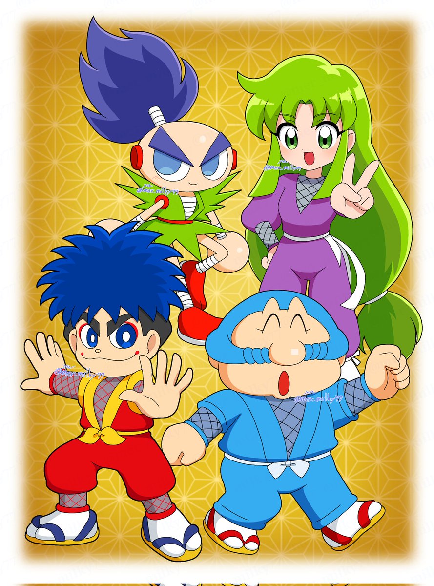 がんばれゴエモン大集合！おめでとう！ な絵を描きました！