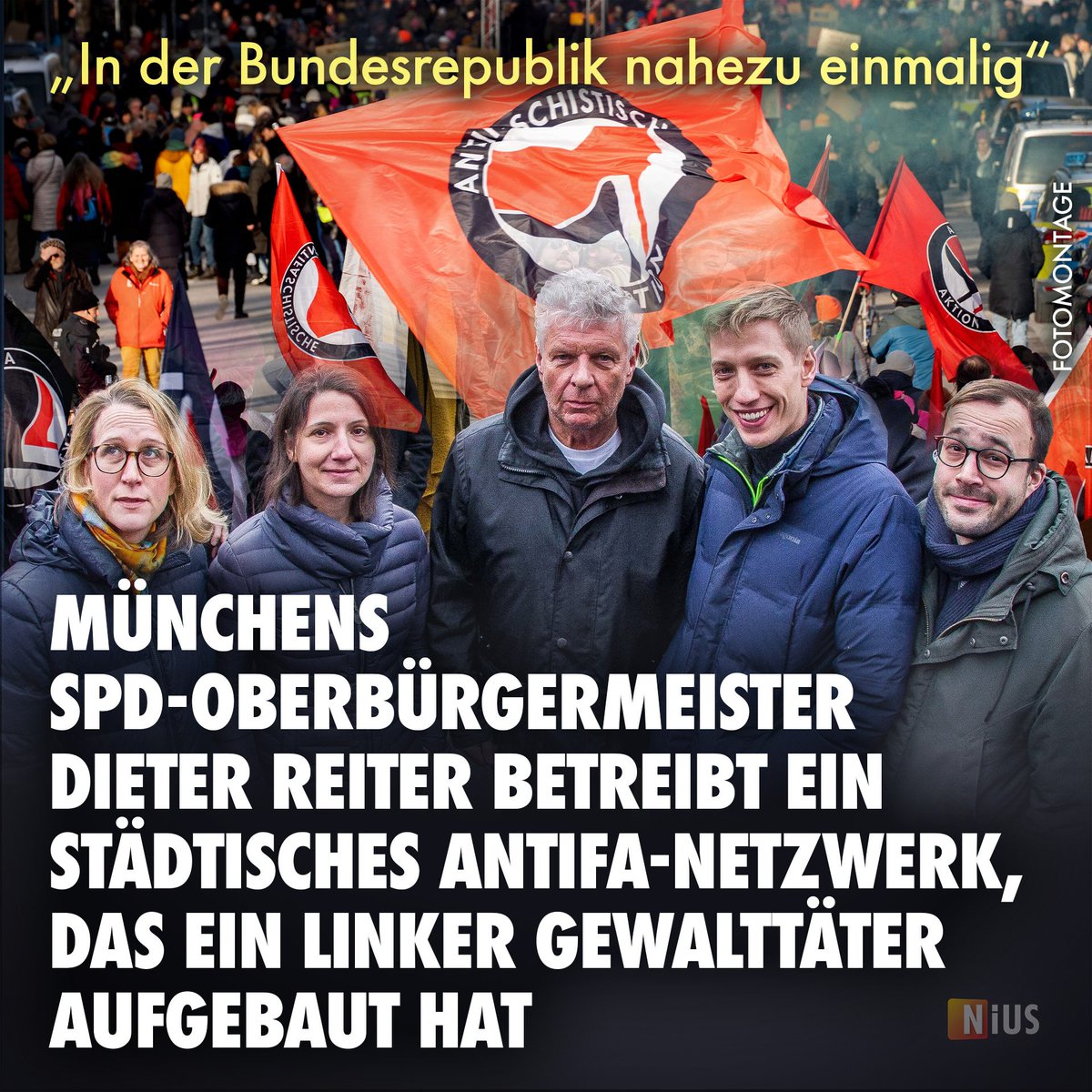 Die Stadt München befindet sich im Würgegriff eines Antifa-Netzwerkes. Dessen Betreiber ist niemand Geringeres als der Oberbürgermeister der Stadt, Dieter Reiter (SPD). nius.de/politik/news/m…