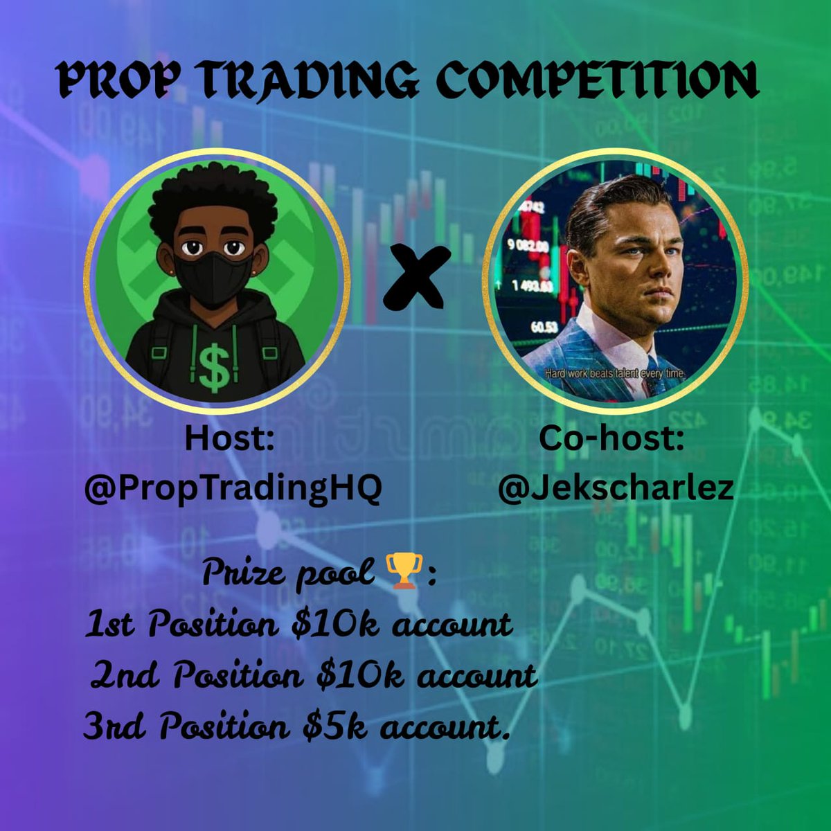 Hey guys I and <a href="/jekzcharlez/">𝐉𝐞𝐤𝐰𝐮.🤏1/222</a> are hosting a trading competition. 

Cash prizes
Prop Account prizes 

Details in the flier below 
Join the community for more details, competition begins tomorrow 

chat.whatsapp.com/JFQLUY3RxVQIRV…