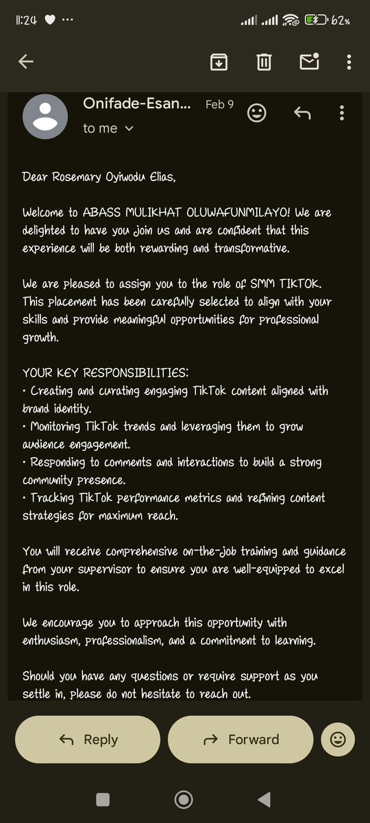 ujah044's tweet image. Dear @Internflare Team,
Thank you for the opportunity to intern as a Social Media Manager with a focus on TikTok. I’m excited to learn, grow, and contribute to creating engaging content while gaining hands-on experience in strategy, trends, and audience engagement.
#trendingpost