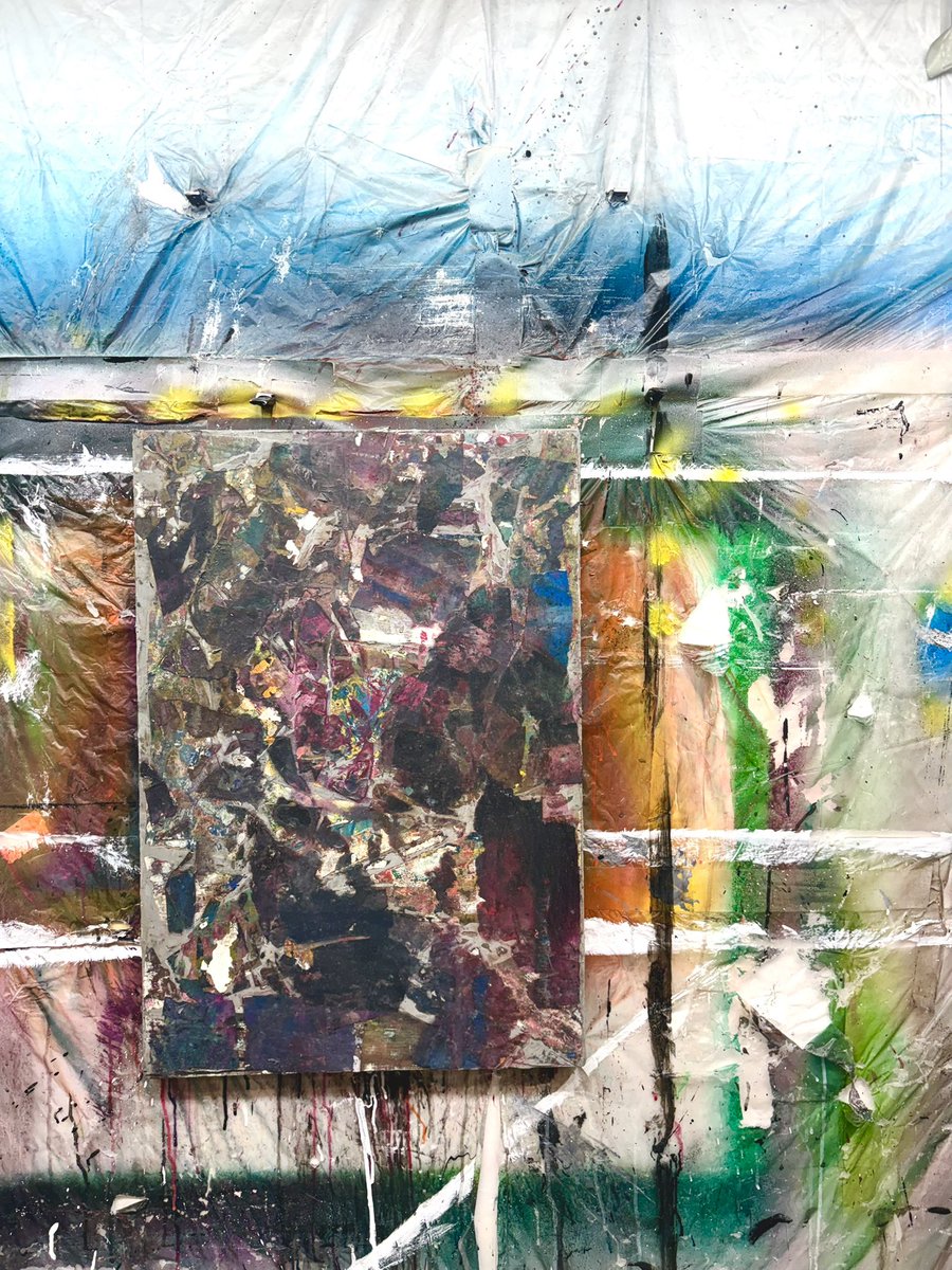 小品から100号までの抽象画も数点制作していく #art #芸術 #抽選画