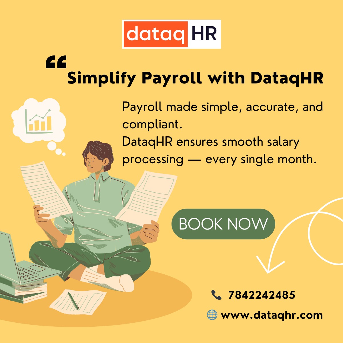 dataqhr's tweet photo. Payroll doesn’t have to be complicated. With dataqHR, experience payroll that is simple, accurate, and fully compliant — every single month. #dataqHR
#PayrollManagement
#HRMS
#HRSoftware
#PayrollAutomation
#HRTech
#ComplianceManagement
#SalaryProcessing https://t.co/lwXq243ZrH