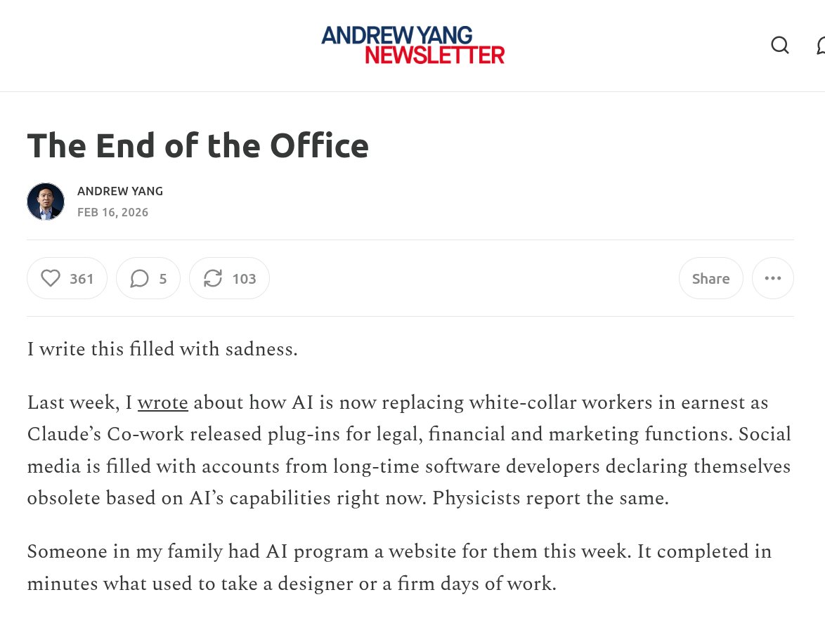 Yang newsletter screenshot