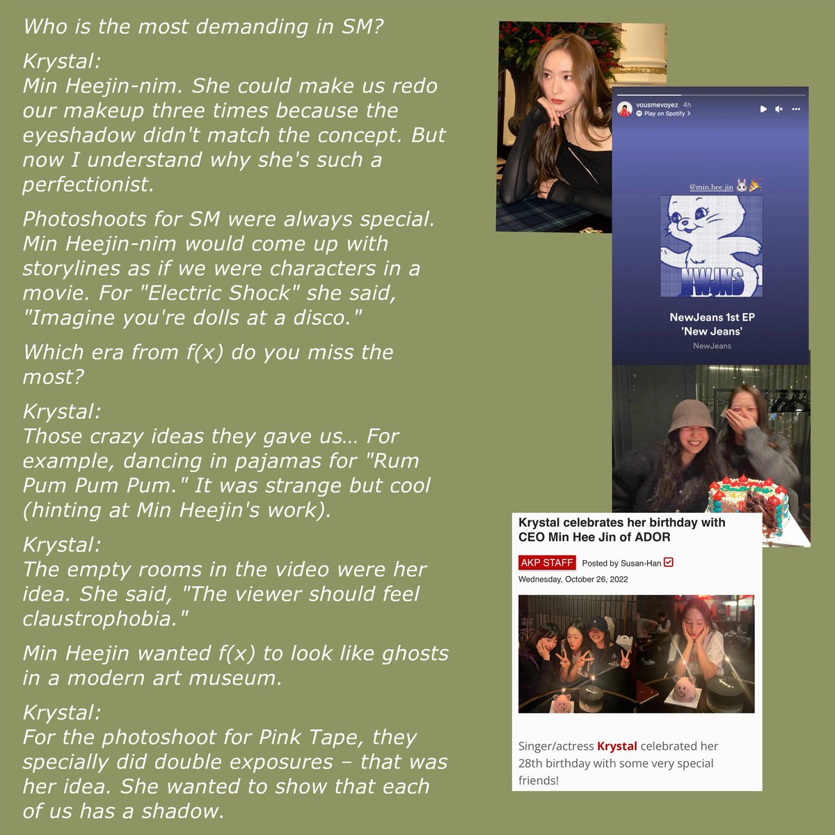 SM artists about Min Heejin creativity