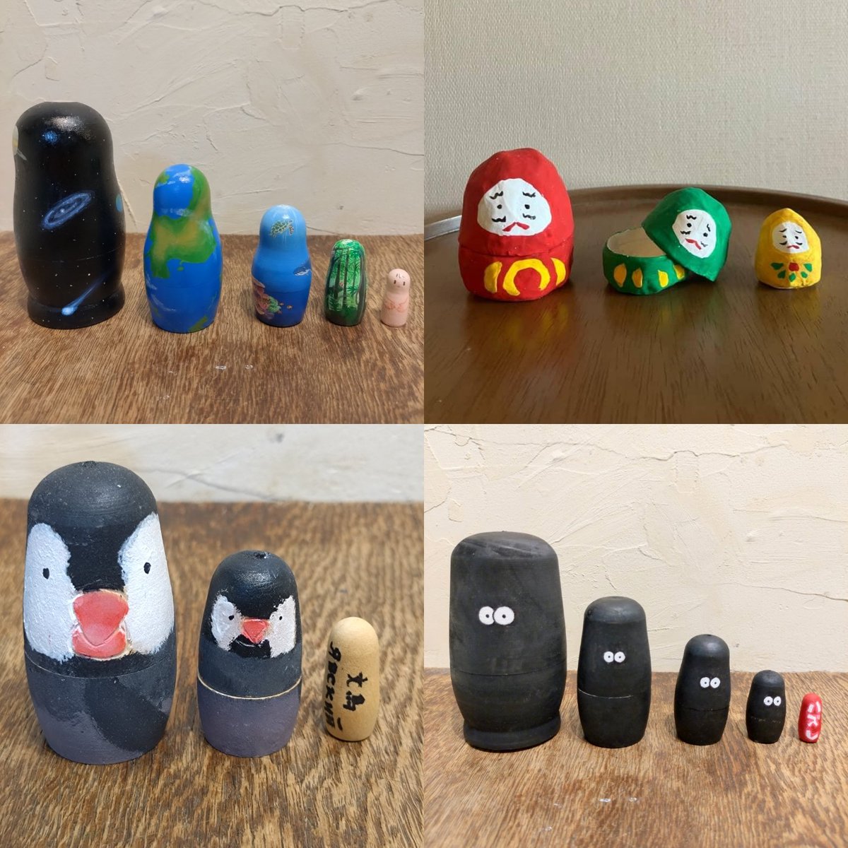 rocketiida's tweet photo. 「真冬のマトリョーシカ」展
開催中のロケッティーダです。
次回OPENは2/19(木)-22(日)

そして本日からはONLINEが始まりました！（22日までの限定）
一部の主要な作品たち掲載されてます。ここでしか手にとれない一点ものばかりです。
マトリョーシカとは？の概念を覆す👾

https://t.co/HvuGqO6EiE https://t.co/XWGehJQD0s