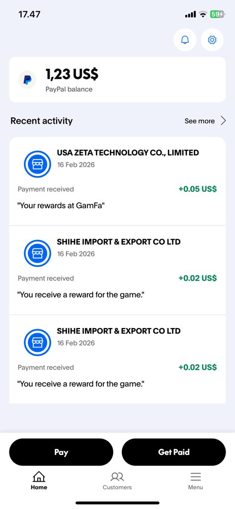 aaaichaa16's tweet image. Pengguna Iphone, gunain Ip kalian buat ngasilin duit .
Download Gamfa , koinnya akan convert ke uang in USD via Paypal or Amazon.
Cuman nonton iklan/main game/nonton short film.
Memang sedikit2, tapi kan lumayan ya beneran bisa convert jadi uang .

#zonauang #iphoneuser