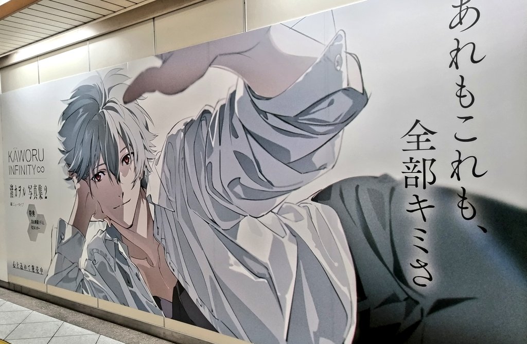 カヲルくん広告見られた！全体はとんでもない角度からしか撮れなかった