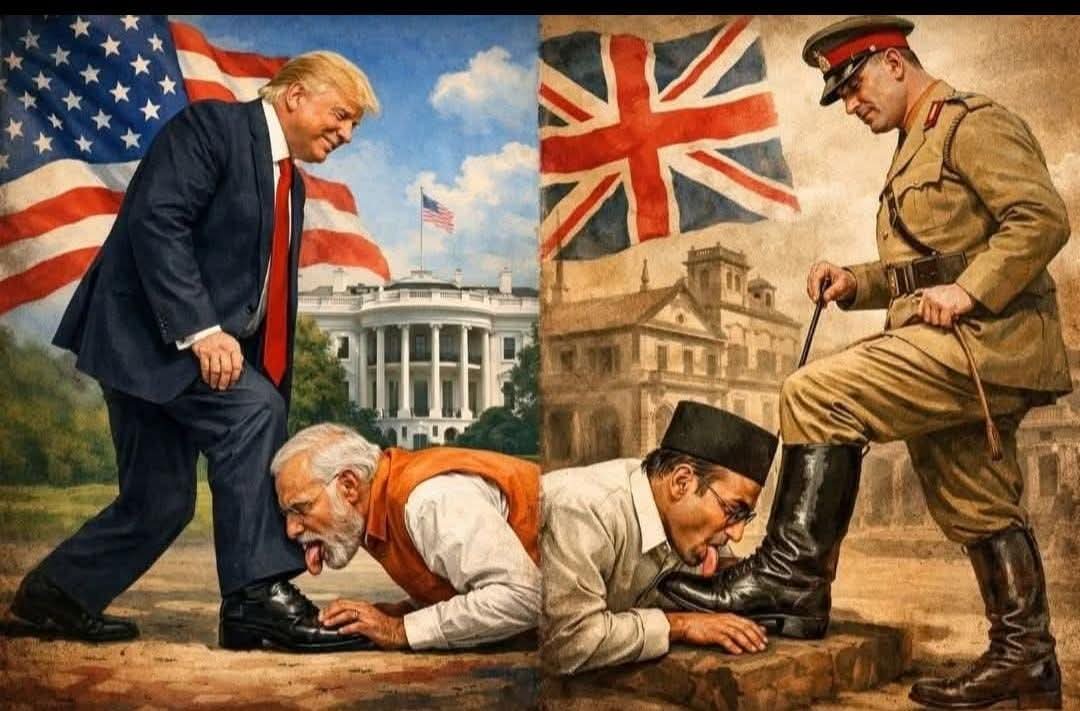 MayukhDuke's tweet photo. Legacy continues! 
First, Savarkar betrayed Mother India to the British Empire. Now, RSS Swayamsevak Narendra Modi is selling our Mother India to American Imperialism- the RSS legacy remains the same. https://t.co/leu1LAvWDU