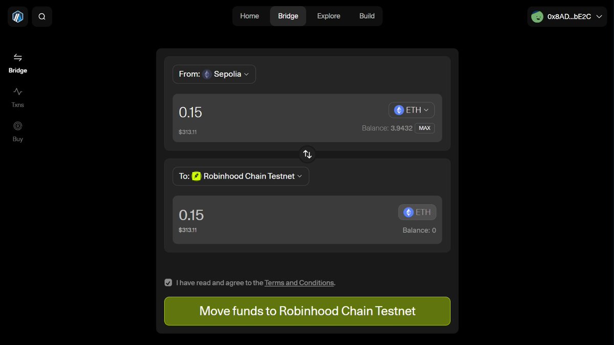 CryptoGurujiOG's tweet photo. Robinhood: Layer 2 Testnet Complete Guide 🚀

💰 Funding: $5.77 Billion

@RobinhoodApp is already an established platform offering stocks, options, crypto, retirement accounts, cards, and advanced trading tools in one seamless app.

Now Robinhood is launching its own EVM-compatible Layer-2 blockchain to power on-chain finance by connecting traditional markets, crypto, and real-world assets on a fast, efficient, and open network.

They could launch their own token for their Layer-2 in the future. Use the testnet actively for a potential airdrop.

How to use Testnet 👇

Step 1: Claim Testnet Faucet

• Visit: https://t.co/GUOOxiVwwm
• Enter your wallet address
• Click Send tokens
• Verify Captcha
• Continue with Google
• Click Claim Tokens
• You can claim again in 24 hours

Step 2: Bridge Sepolia ETH to Robinhood

→ This task is optional (can skip this)

• Visit: https://t.co/P2McoB2Y8W
• Connect your wallet
• Click on From
• Enable Testnet mode (bottom)
• From: select Sepolia
• To: select Robinhood testnet
• Enter any amount
• Check the box ☑️ (bottom)
• Click Move funds to Robinhood testnet
• Repeat this daily or weekly

Step 3: Register your Domain name

• Visit: https://t.co/Nhvh1RQ7Rj
• Connect your wallet
• Select Robinhood testnet
• Refresh the page once
• Search your or any name
• Click Register
• Repeat this daily or weekly

Step 4: Swap and add Liquidity

• Visit: https://t.co/nYPMJMFu94
• Connect your wallet
• Select Robinhood testnet
• Swap ETH for USDC
• Swap ETH for AMD
• Swap ETH for AMZN
• Swap ETH for TSLA
• Swap ETH for all other tokens
• Select Liquidity (middle top)
• Click Create Pool
• Select pair: select any 2 tokens
• Select Full range
• Enter any amount
• Approve both tokens
• Click Preview and Add
• Repeat this daily or weekly

Step 5: Create NFT on Omnihub

• Visit: https://t.co/IsOROI8kBV
• Connect your wallet
• Upload your file (image)
• Enter Collection name
• Enter Price (any amount)
• Enter Collection Description
• Blockchain → Testnet → Robinhood
• Click Deploy
• Repeat this daily or weekly

Step 6: Create NFT on NFTs2Me

• Visit: https://t.co/sBOGWFugZ9
• Connect your wallet
• Select Robinhood testnet
• Enter Project Name
• Enter Project Description
• Select Artwork: Upload image
• Click Deploy to Robinhood testnet
• Open your Minting Page link
• Connect your wallet again
• Mint the NFT
• Repeat this daily or weekly

Mint my NFT: https://t.co/plTd8LheZr

Step 7: Check Superboard for future tasks

• Visit: https://t.co/e01aGrlTsI
• Click Sign In
• Connect your wallet
• Click Start
• Complete all available tasks
• Check weekly for new tasks

⏯️ Video Guide: https://t.co/VbBoyoiGH0

• That's all for now ✅

📢 Follow me for regular updates

#RobinhoodTestnet #RobinhoodAirdrop