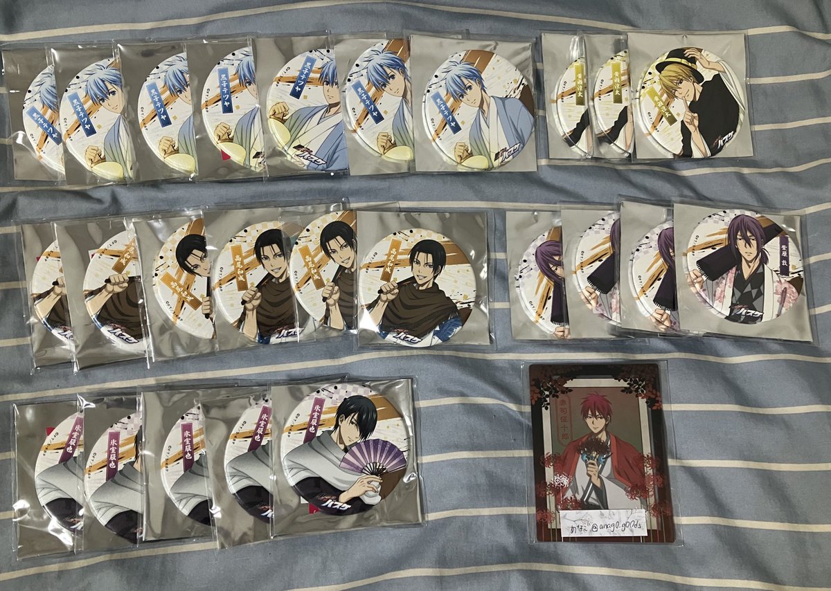 交換】黒子のバスケ 黒バス 缶バッジ 譲) 黒子、黄瀬、高尾、青峰