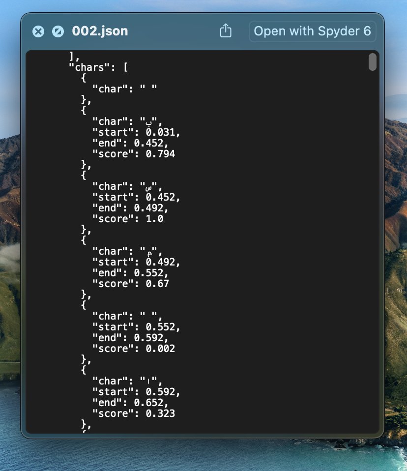 rsuyoy's tweet photo. I let my Mac run overnight to process the entire Quran in warsh in order to get a clean training set

I used WhisperX, it listened to every word and mapped each letter to its exact timestamp in the audio, down to the millisecond, very impressive! https://t.co/MzIunW3pVK