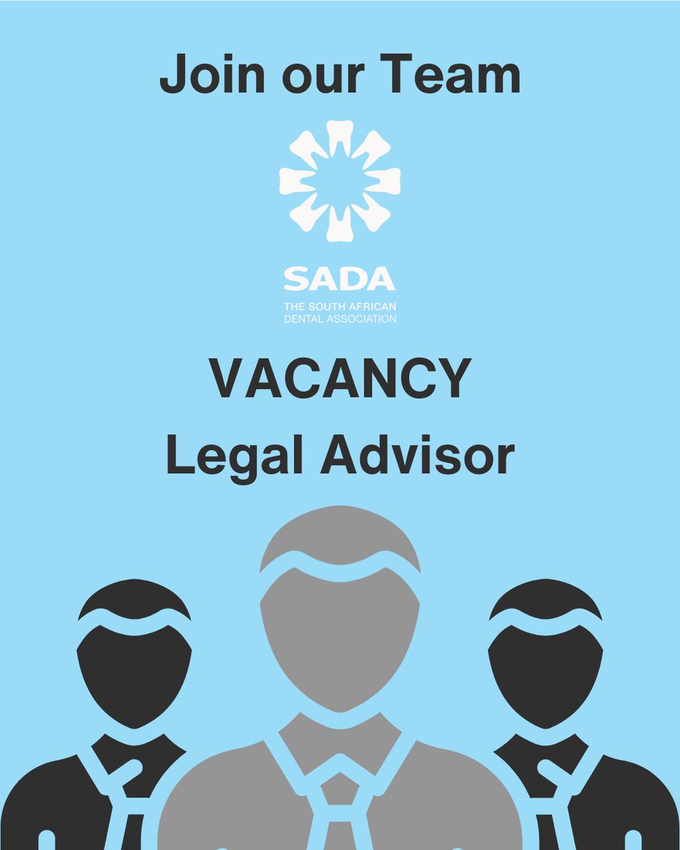 SADA Vacancies

LEGAL ADVISOR POSITION
Please submit your application with an abridged (no more than 3 pages) curriculum vitae to jobs@sada.co.za by no later than 28 February 2026.

Link:
sada.co.za/sada-vacancies…

Spend: R1000
