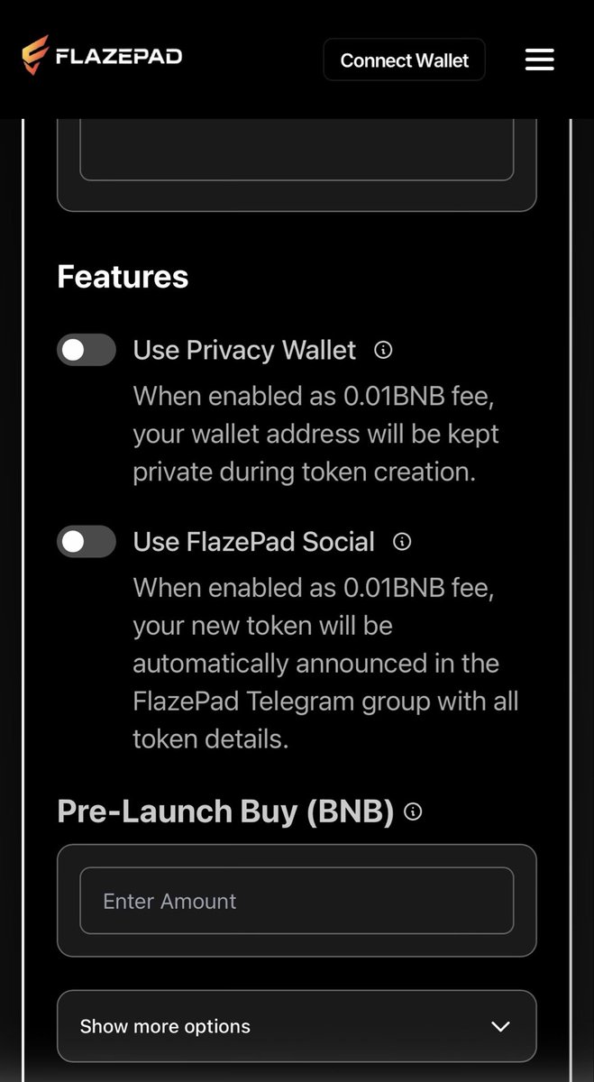 flazepad's tweet photo. 🚀 FlazePad Feature Spotlight 🔥

The smartest way to launch on BNB Chain is almost here… launching this month. 🤯

This is only a small insight into what FlazePad will offer — but it clearly shows our priorities:
🛡 Safety. Security. Smart Launch Mechanics.

🔐 Privacy Wallet (Optional)
Stay anonymous during token creation.
✔️ Hide your wallet address
✔️ Clean, secure platform launch
💰 0.01 BNB optional fee

📣 FlazePad Social (Optional)
Instant exposure. Zero effort.
• Auto-announcement in official FlazePad Telegram
• Full token details shared
• Immediate visibility to early buyers & the Flaze ecosystem
💰 0.01 BNB optional fee

💰 Pre-Launch Buy (BNB)
Get in before the crowd.
• Secure tokens before public launch
• Build early momentum
• Start trading confidently from block one

⚡ Privacy. Exposure. Early Access. All in one launchpad.

FlazePad is almost live. Stay ready. 🔥🚀

Join both Telegram communities to learn more:
👉 https://t.co/tnnRWawtmQ
👉 https://t.co/n0GootBGbP

Review our website & whitepaper:
🌐 https://t.co/LSD5b2dxHP

Or buy & hold a minimum 10,000 Flaze via @PancakeSwap to qualify for #FlazePad rewards:
CA: 0xf70c3d2077aa7ea2b2efb146bfb9b8fbd400af06

@flazepad @FlazeCoin @BNBCHAIN
#Flazepad #BNB #tokenlaunch #CryptoCommunity #Web3 #Memecoin #CryptoTrading @BNBChainDevs