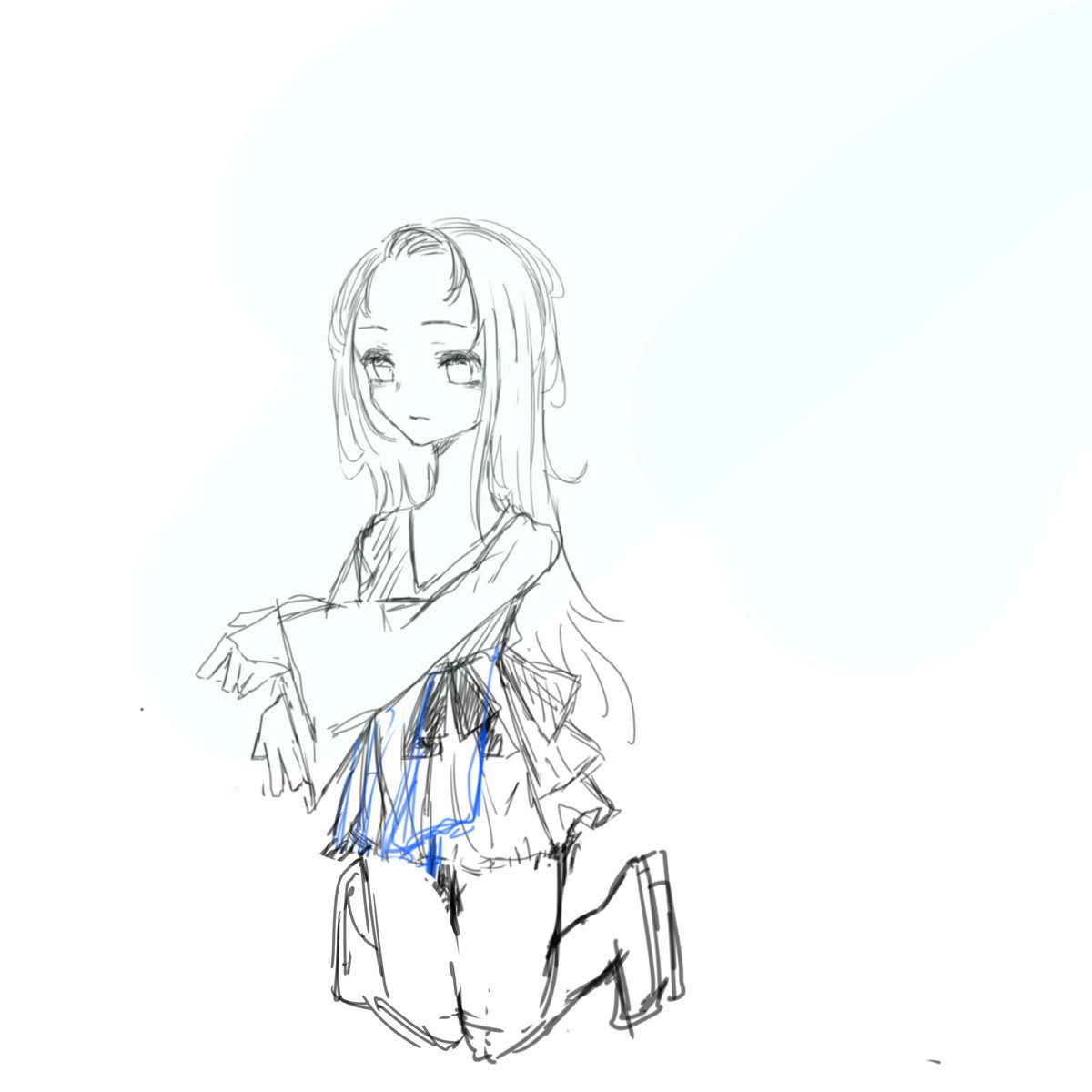 女の子　ラフ
#イラスト好きさんと繋がりたい
#絵描きさんと繋がりたい
#絵柄が好みって人にフォローされたい 
#イラスト　#イラスト練習中