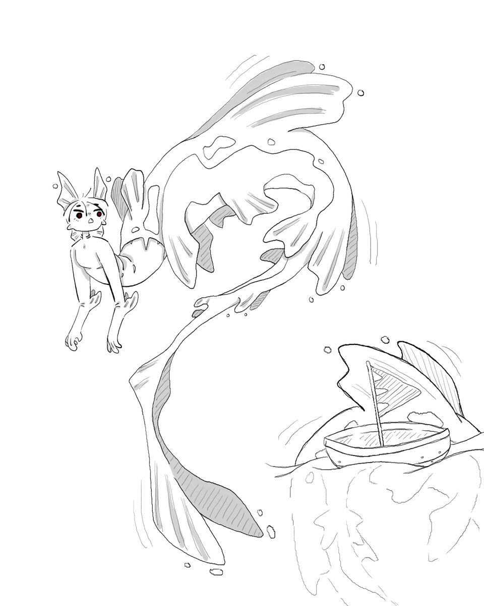 It was Ivan's adoption day recently, so I turned him into a fish.

figured I'd brush the dust off my alien stage fixation for this dumbass siigh... 

#ALNST