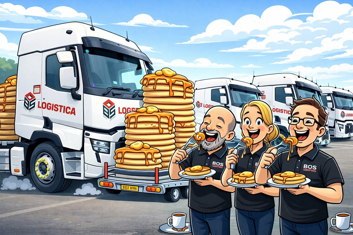 BOSLogistica's tweet photo. Flipping marvellous! 🥞🚚
At BOS Logistica, we’re experts at stacking more than just pancakes. From machines to modular buildings, we keep Britain moving—one perfectly loaded transporter at a time.
Wishing everyone a cracking Pancake Day!
#PancakeDay #BOSLogistica https://t.co/VPk8ZwuEIa