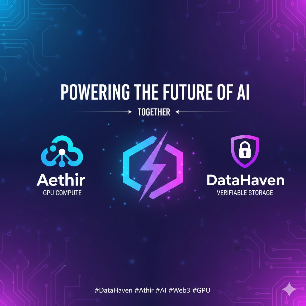 Safiullahjunej4's tweet photo. @DataHaven_xyz  @aethircloud The future of AI is here! 🚀
By combining @AethirCloud’s powerful GPU compute with @DataHaven_xyz’s verifiable storage, AI builders now have the ultimate toolkit to scale. 🛠️ ⚡
Powering the next generation of AI together. 🌐
#DataHaven #Aethir #GPU https://t.co/MMnDwhGkZW