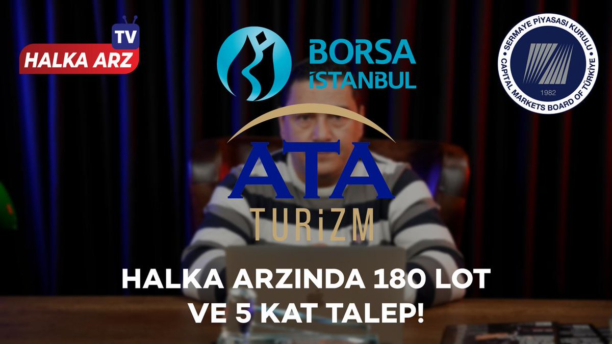 halkaarzgazete1's tweet photo. https://t.co/VLwxGkgDxY

#ATATR ATA TURİZM HALKA ARZ SONUÇLARI AÇIKLANI | HALKA ARZ TV

Ata Turizm halka arzının talep toplama sonuçları açıklandı. 📊

Son dönemde alıştığımız şekilde hafta sonu açıklanması beklenen sonuçlar bu kez farklı olarak Salı günü duyuruldu.

Halka arzda kişi başına ortalama yaklaşık 180 lot dağıtım gerçekleşti.
Toplam talep tarafına bakıldığında ise arzın yaklaşık 5 kat talep gördüğü söylenebilir.

Katılım verilerine baktığımızda:
•⁠ ⁠Yaklaşık 623 bin bireysel yatırımcı katıldı
•⁠ ⁠Kurumsallarla birlikte toplam katılımcı sayısı yaklaşık 627 bin civarında gerçekleşti

Ata Turizm halka arzını @Dogansipahi1 değerlendirdi.

Şirket ve yatırımcılar için hayırlı olmasını diliyoruz.

#ATATR #HalkaArz #AtaTurizm #Borsa #BIST #Yatırım #HisseSenedi #Finans #Ekonomi #HalkaArzTV

⚠️ Bu içerik yatırım tavsiyesi değildir.