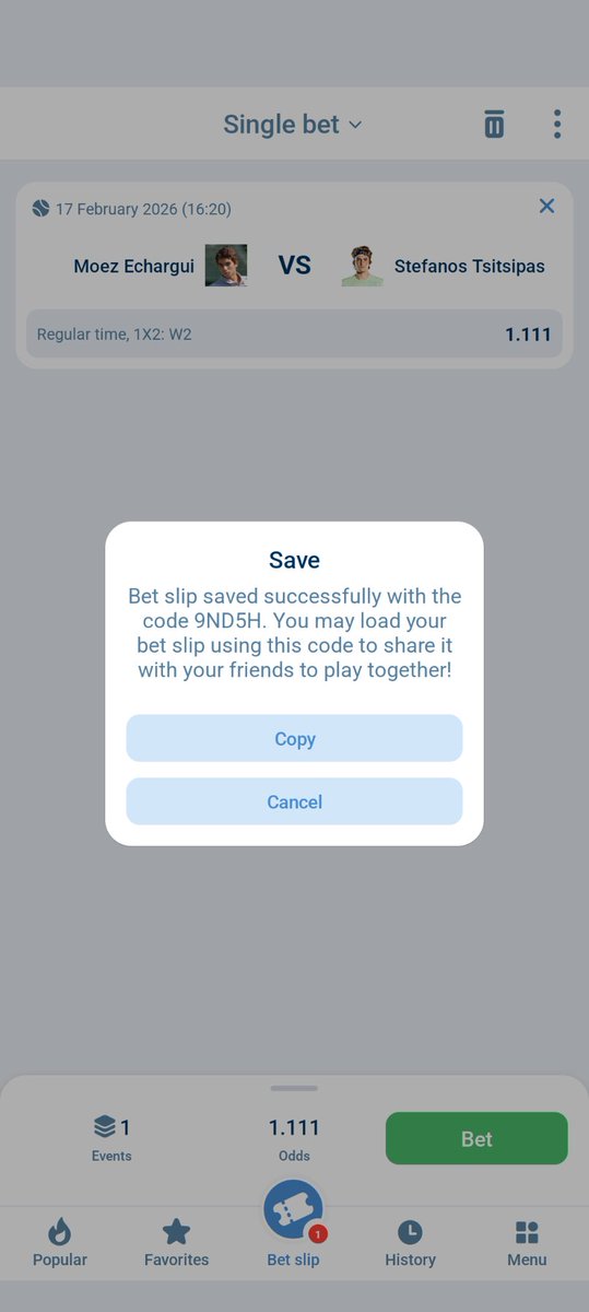 ThePicksShop's tweet image. 🏆 ATP Doha | Round of 32
🎾 Moez Echargui vs Stefanos Tsitsipas
✅ Safe Pick: Tsitsipas to Win (W2)
📊 Over/Under: Under 23.0 Games
💬 Huge ranking gap — expect a dominant performance!
Don’t have a betting account yet? 👀 refpa58144.com/L?tag=d_153741…
🎁 Use Promo Code: SHOP2WIN