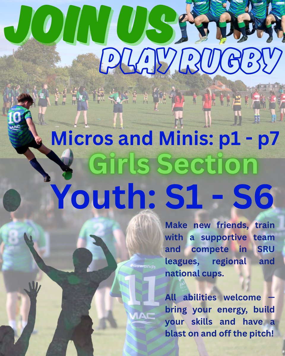 🏉 Join Our Rugby Family!

Looking for a sport that builds confidence, teamwork and lifelong friendships? Rugby has it all. From improving fitness and strength to developing resilience, respect and leadership skills, rugby offers benefits that last far beyond the pitch.

#aswands