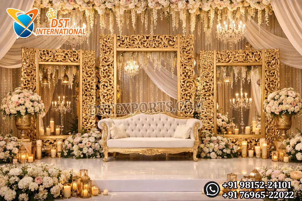 dstexports28's tweet photo. Heavy Carved Golden Wedding Stage Decoration Frames
#Frames #Fiberframes #backdropPanels
#customframe #GoldWeddingPanels #sale #BuyFramesOnline #luxurystageframe
#decorativeframes #DstExports #Supply #USA 
📱 +9186753-33339📷dstexports28@gmail.com
        https://t.co/l8gswwx8V1 https://t.co/6RH3t1Grc0
