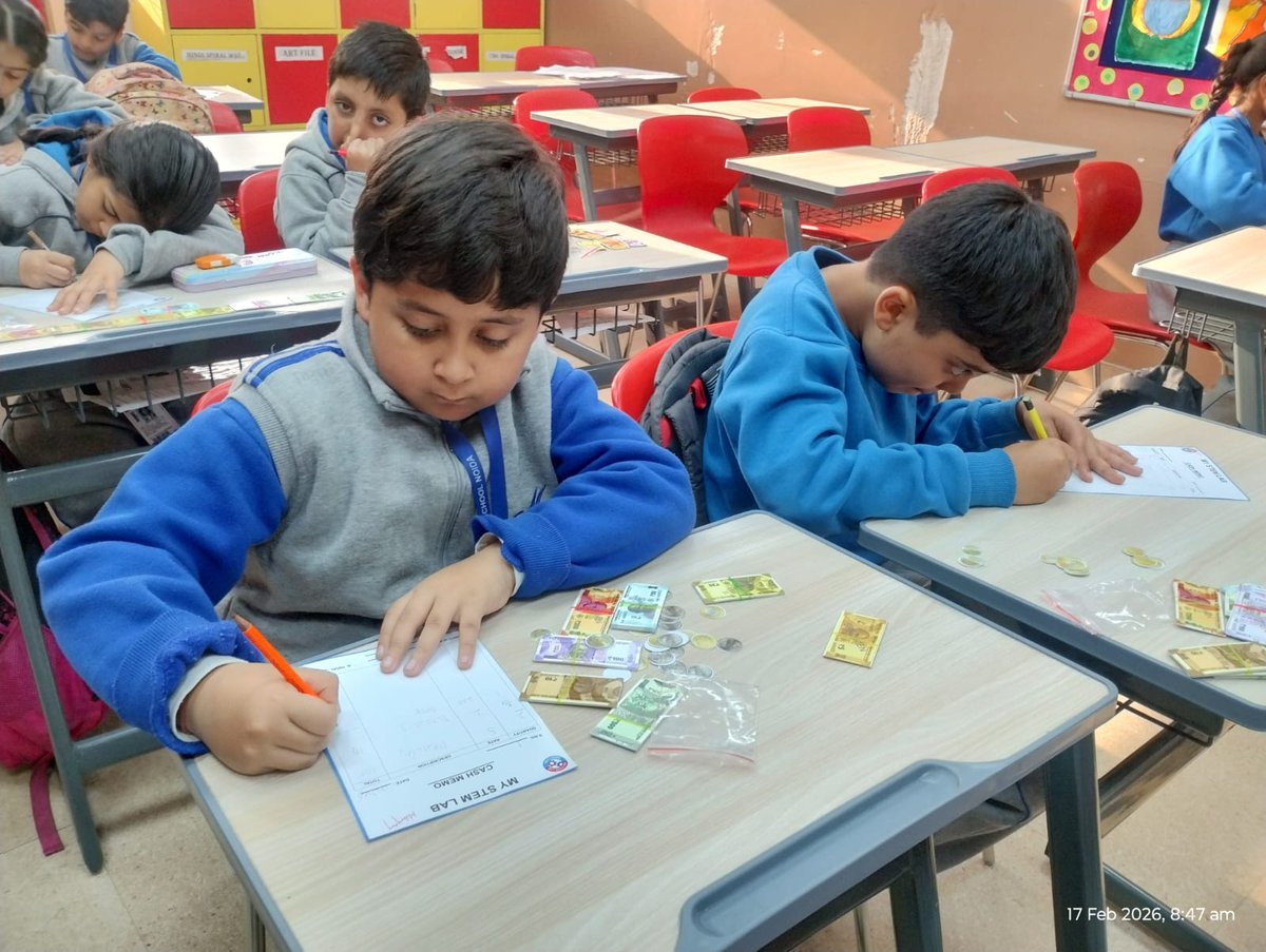 MyStemLab's tweet photo. 💰🎲 Grade 3 students at Mayoor School, Noida learned money management through a fun STEM Money Game! 🧮
From counting currency to smart spending, they explored real-life financial skills hands-on.
Because financial literacy starts early! 🚀
#STEMEducation #FinancialLiteracy https://t.co/rvaUx7RxIb